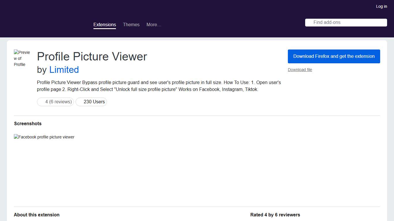 Profile Picture Viewer – Get this Extension for 🦊 Firefox (en-US)