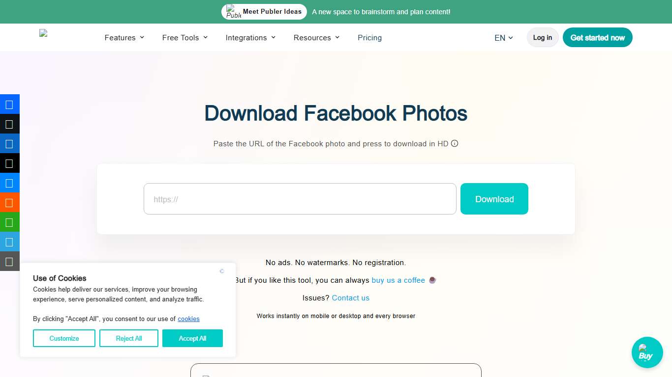 Download Facebook Photos in HD | Free Tool by Publer
