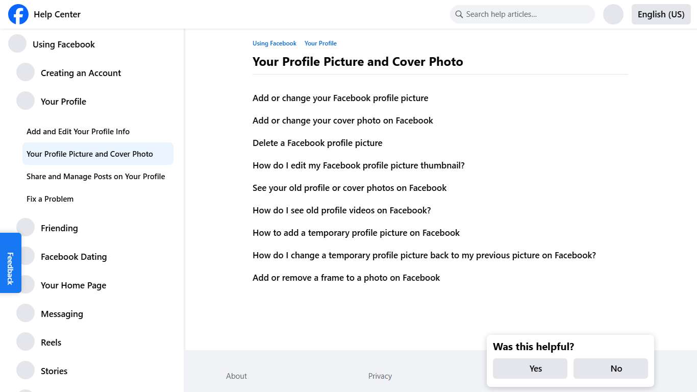 Your Profile Picture and Cover Photo | Facebook Help Center