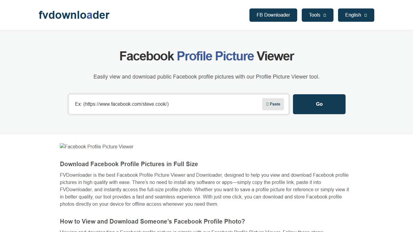Facebook Profile Picture Viewer | Download Facebook Profile Photo